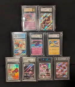 Graded Pokemon Lot *9 Slabs* Charizard Gengar Pikachu CGC BGS AGS (Japanese) - Image 1