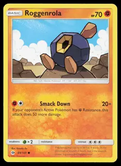 Roggenrola C SM Base Set SM01 69/149 Pokemon LP 2017 - Image 1
