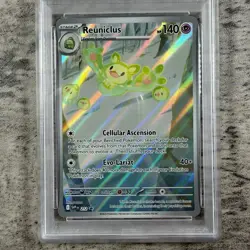 2025 POKEMON BLACK BOLT TECH STICKER COLLECTION PROMO #212 REUNICLUS PSA 9! - Image 3