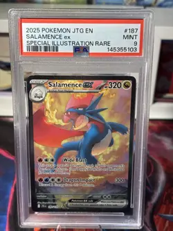 Pokemon 2025 SV Journey Together Salamence EX 187/159 SIR PSA 9 - Image 1