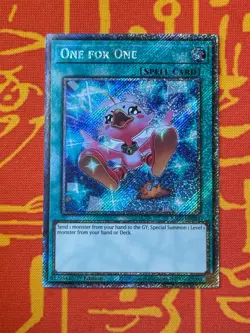 YUGIOH ONE FOR ONE PLATINUM SECRET RARE NM RA03-EN056 - Image 1