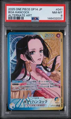 2025 ONE PIECE JAPANESE OP14-THE AZURE SEA'S SEVEN #041 BOA HANCOCK PSA 8 - Image 1
