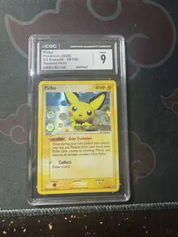 Pokemon EX Emerald Pichu Reverse Holo Card 2005 CGC 9, 59/106 - Image 1