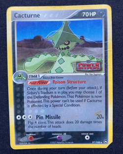 Pokemon Card Cacturne 27/108 Reverse Holo EX Power Keepers STAMPED (HP - POOR) - Image 1