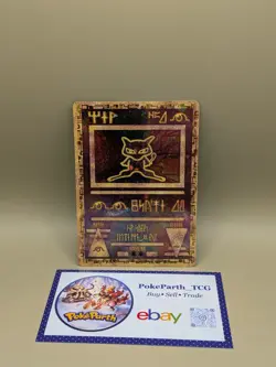 Pokemon TCG Ancient Mew Gold Secret Rare Promo Holo 2000 Movie Card Double Swirl - Image 1