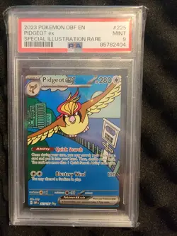 2023 POKEMON OBF EN-OBSIDIAN FLAMES SPECIAL ILLUSTRATION RARE PIDGEOT EX PSA 9 - Image 1