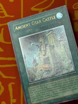 YUGIOH ANCIENT GEAR CASTLE ULTIMATE "1ST EDITION" SILVER STAMP LP SOI-EN047 UDE - Image 3
