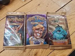 Harry Potter Trading Card Game 2002 Chamber of Secrets Booster Pack Lot of 3 - Image 1