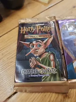 Harry Potter Trading Card Game 2002 Chamber of Secrets Booster Pack Lot of 3 - Image 2