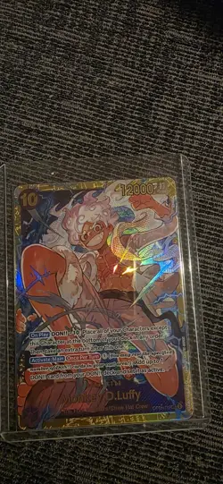 One Piece TCG Monkey.D.Luffy Secret Rare Card OP05-119 PRB01: English Edition - Image 1