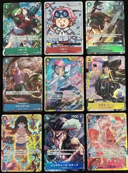 One Piece Japanese Alt Art Bundle Lot Luffy Sec Baby 5 Mihawk Crocodile Koby - Image 1