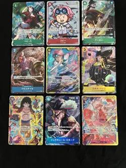 One Piece Japanese Alt Art Bundle Lot Luffy Sec Baby 5 Mihawk Crocodile Koby - Image 5