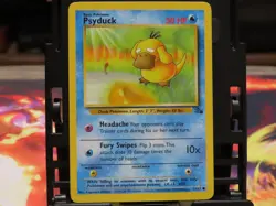 Psyduck 53/62 Fossil MP Pokemon Card WOTC Vintage Common Kanto Water - Image 1