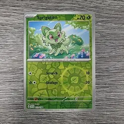 Sprigatito Scarlet Violet 13/198 NM Reverse Holo Pokemon Card - Image 1