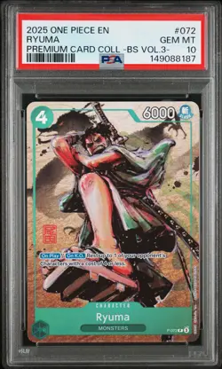 2025 ONE PIECE PREMIUM CARD COLLECTION -BEST SELECTION VOL.3- #072 RYUMA PSA 10 - Image 1