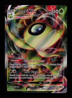 Celebi VMAX 008/198 Holo Holo VMAX Rare Chilling Reign Pokemon Cards - Image 1