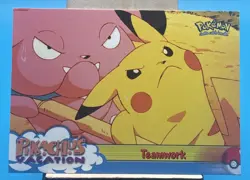 TEAMWORK #54 - Black LOGO - NON-HOLO - Topps POKEMON CARD - Image 1