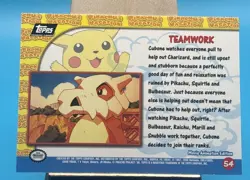TEAMWORK #54 - Black LOGO - NON-HOLO - Topps POKEMON CARD - Image 2