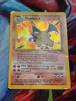 Charizard 4/102 Holo Rare Holo Base Set Unlimited Pokemon Card - Image 4