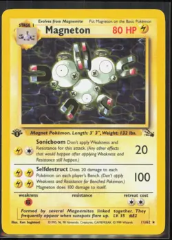 Magneton (11) Holo Rare 11 1st ed Fossil #11/62 [Near Mint] Pokemon - Image 1