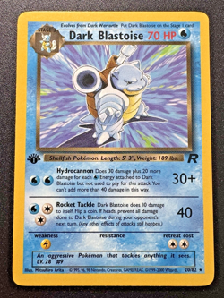 1st Edition Dark Blastoise 20/82 Team Rocket WoTC Pokemon Card Rare Near Mint - Image 1