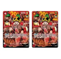 [Pre-Order] ENGLISH Monkey D. Luffy PROMO P-159 2 Card Set 29th Anniversary - Image 1