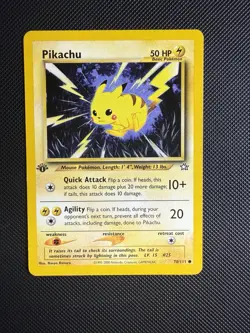 Pokemon Card TCG Pikachu Neo Genesis 70/111 1st Edition - WOTC - LP - Image 1