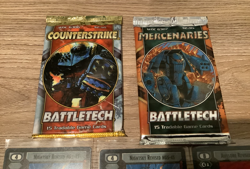 Lot of Battletech Counterstrike and Mercenaries Booster Packs Sealed and cards - Image 2