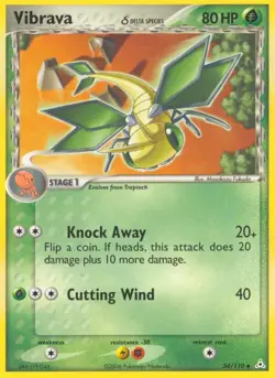 Vibrava (Delta Species) 54/110 Holon Phantoms Pokemon Card NM - Image 1