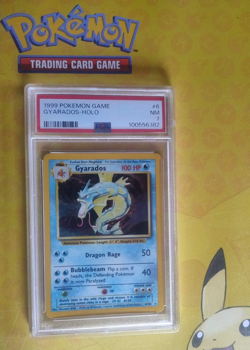 1999 POKEMON BASE SET UNLIMITED #6 GYARADOS-HOLO PSA 7 - Image 1