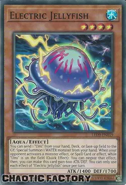 YUGIOH LED9-EN019 Electric Jellyfish Super Rare 1st Edition NM - Image 1