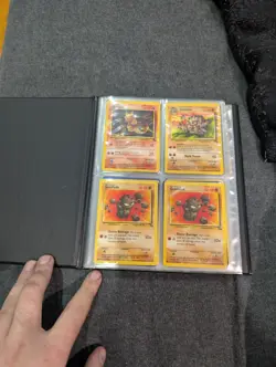Vintage Pokemon Card Binder Lot - Base Set, Jungle, Fossil, Gym Heroes Cards - Image 1