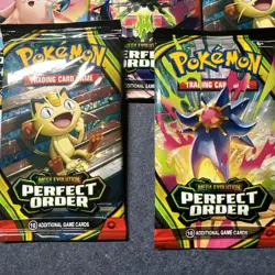 Pokemon Mega Evolution Perfect Order 10 Per Pack 5 Pks Trading Card Game - Image 2