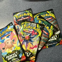Pokemon Mega Evolution Perfect Order 10 Per Pack 5 Pks Trading Card Game - Image 5