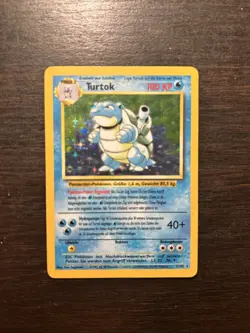 Pokemon TCG Turtok Blastoise Holo Rare Card Base Set 2/102-UNLIMITED MP/HP - Image 1