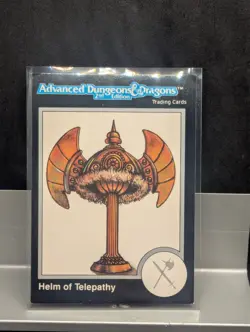 Helm of Telepathy #230 Silver Adv Dungeons &Dragons 2nd Ed Card - Image 1