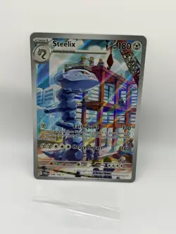 Pokemon Steelix 208/182 Paradox Rift Illustration Rare Full Art Card - Image 1