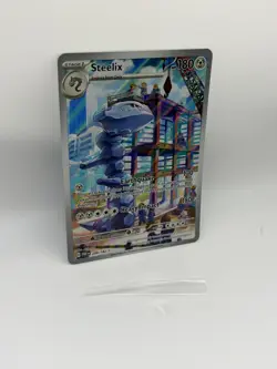 Pokemon Steelix 208/182 Paradox Rift Illustration Rare Full Art Card - Image 3