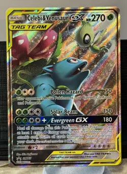 Celebi & Venusaur GX SM167 Tag Team Black Star Promo NM Pokemon Card - Image 1