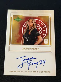 2025 Parkside NWSL Jayden Perry Autograph Signature Series PS-JP Thorns - Image 1