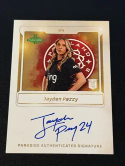 2025 Parkside NWSL Jayden Perry Autograph Signature Series PS-JP Thorns - Image 2