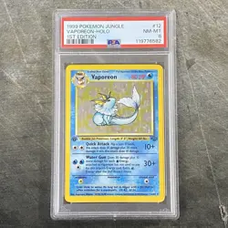 1999 Pokemon Jungle 1st EDITION VAPOREON HOLO FOIL #12 PSA 8 - Image 1