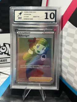 Schoolgirl 277/264 Rainbow Rare RKT Gem Mint 10 – Fusion Strike Pokemon TCG Slab - Image 1