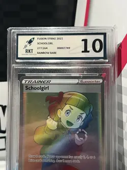 Schoolgirl 277/264 Rainbow Rare RKT Gem Mint 10 – Fusion Strike Pokemon TCG Slab - Image 2