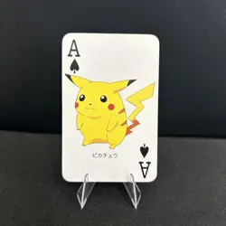 Pikachu Ace of Spades Televi-Kun Poker Card Pokemon Japanese - Image 1
