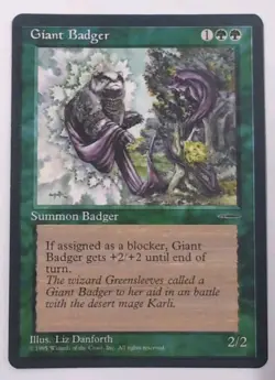 MTG Giant Badger Harper Prism Book Promo Mint Unplayed Magic the Gathering - Image 1