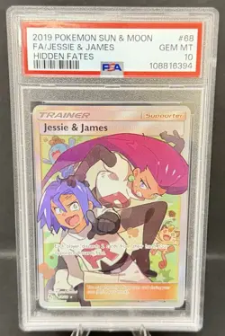Pokemon TCG Jessie & James Trainer Full Art Ultra Rare Card 68/68 Hidden Fates - Image 1