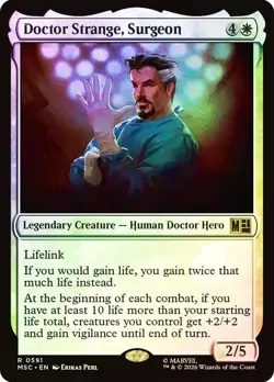 MSC Foil DOCTOR STRANGE SURGEON 1x Rare Magic Marvel Super Heroes MTG - Image 1