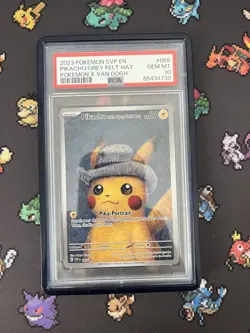 Pikachu With Grey Felt Hat SVP 085 Pokemon Van Gogh Promo Card PSA 10 GEM MINT⚡ - Image 1