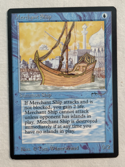 1x Merchant Ship Arabian Nights MTG Magic the Gathering LP - Image 1